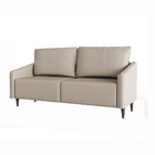 Sofá 2 Lugares Millenium Pés Em Madeira Linho Rustico 1,40m Z