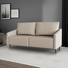 Sofá 2 Lugares Millenium Pés Em Madeira Linho Rustico 1,60m Z