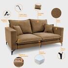 Sofá 2 Lugares Modular Boma 1,70m Boucle Caramelo Sofá Inbox