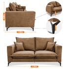 Sofá 2 Lugares Modular Boma 1,70m Boucle Caramelo Sofá Inbox