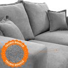 Sofá 2 Lugares Modular Boma 1,70m Boucle Cinza Claro Sofá Inb