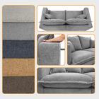 Sofá 2 Lugares Modular Boma 1,70m Boucle Cinza Claro Sofá Inb