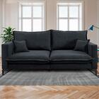 Sofá 2 Lugares Modular Boma 1,70m Boucle Cinza Escuro Sofá In