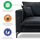 Sofá 2 Lugares Modular Boma 1,70m Boucle Cinza Escuro Sofá In