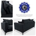 Sofá 2 Lugares Modular Boma 1,70m Boucle Cinza Escuro Sofá In