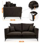 Sofá 2 Lugares Modular Boma 1,70m Boucle Marrom Sofá Inbox