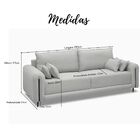 Sofá 2 Lugares Molas Ensacadas Arthur 190cm Veludo - Cinza Cl