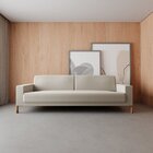 Sofá 2 Lugares Music Living Contemporâneo Bege/cinza Claro