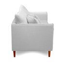 Sofá 2 Lugares Namoradeira 144cm Veludo Kassia Cinza