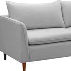 Sofá 2 Lugares Namoradeira 144cm Veludo Kassia Cinza