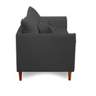 Sofá 2 Lugares Namoradeira 144cm Veludo Kassia Grafite