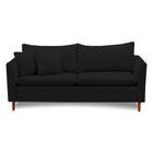 Sofá 2 Lugares Namoradeira 144cm Veludo Kassia Preto