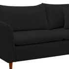 Sofá 2 Lugares Namoradeira 144cm Veludo Kassia Preto