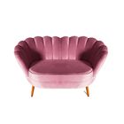 Sofá 2 Lugares Namoradeira  Pétala Para Sala Pés Palito Velud