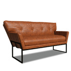 Sofá 2 Lugares Namoradeira Anitta Industrial Preto Sintético