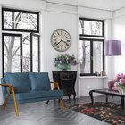 Sofá 2 Lugares Namoradeira Corino Mona Luxo Cinza