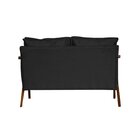 Sofá 2 Lugares Namoradeira Corino Mona Luxo Preto