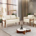 Sofá 2 Lugares Namoradeira E Poltrona Lana Veludo Bege Base D