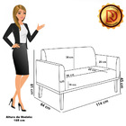 Sofá 2 Lugares Namoradeira E Poltrona Marisa Base Madeira Cas