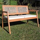 Sofá 2 Lugares/namoradeira Garden Madeira Maciça Assento Esto