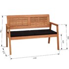 Sofá 2 Lugares/namoradeira Garden Trançado Madeira - Natural