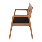 Sofá 2 Lugares/namoradeira Garden Trançado Madeira - Natural