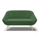 Sofá 2 Lugares Namoradeira Giovana Pé Palito Natural Suede Ve