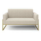 Sofá 2 Lugares Namoradeira Industrial Alta Dourado Marisa Bou