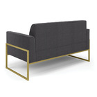 Sofá 2 Lugares Namoradeira Industrial Alta Dourado Marisa Bou