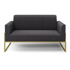 Sofá 2 Lugares Namoradeira Industrial Alta Dourado Marisa Bou