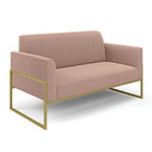 Sofá 2 Lugares Namoradeira Industrial Alta Dourado Marisa Bou