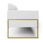 Sofá 2 Lugares Namoradeira Industrial Alta Dourado Marisa Bou