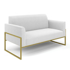 Sofá 2 Lugares Namoradeira Industrial Alta Dourado Marisa Bou