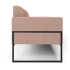 Sofá 2 Lugares Namoradeira Industrial Alta Preto Marisa Boucl