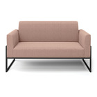 Sofá 2 Lugares Namoradeira Industrial Alta Preto Marisa Boucl