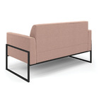 Sofá 2 Lugares Namoradeira Industrial Alta Preto Marisa Boucl