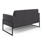 Sofá 2 Lugares Namoradeira Industrial Alta Preto Marisa Boucl