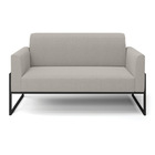 Sofá 2 Lugares Namoradeira Industrial Alta Preto Marisa Boucl