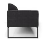 Sofá 2 Lugares Namoradeira Industrial Alta Preto Marisa Boucl