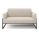 Sofá 2 Lugares Namoradeira Industrial Alta Preto Marisa Boucl