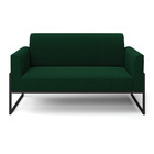 Sofá 2 Lugares Namoradeira Industrial Alta Preto Marisa Boucl