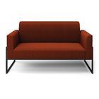 Sofá 2 Lugares Namoradeira Industrial Alta Preto Marisa Boucl