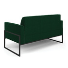 Sofá 2 Lugares Namoradeira Industrial Alta Preto Marisa Boucl