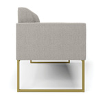 Sofá 2 Lugares Namoradeira Industrial Dourado Marisa Bouclê C