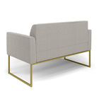 Sofá 2 Lugares Namoradeira Industrial Dourado Marisa Bouclê C
