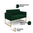 Sofá 2 Lugares Namoradeira Industrial Dourado Marisa Bouclê D