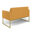 Sofá 2 Lugares Namoradeira Industrial Dourado Marisa Bouclê D