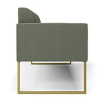 Sofá 2 Lugares Namoradeira Industrial Dourado Marisa Bouclê D