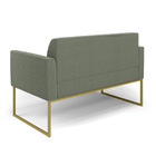 Sofá 2 Lugares Namoradeira Industrial Dourado Marisa Bouclê D