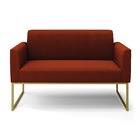 Sofá 2 Lugares Namoradeira Industrial Dourado Marisa Bouclê D